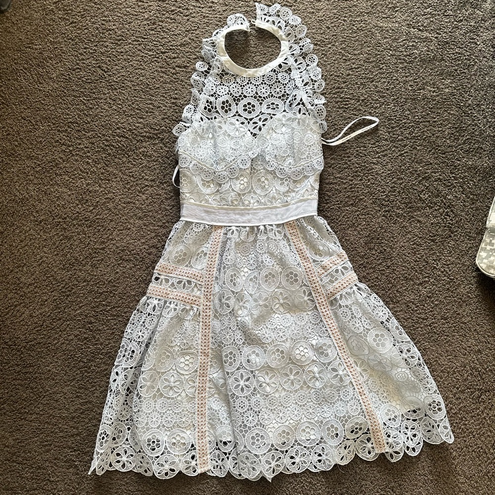 Self Portrait Halter Lace Dress